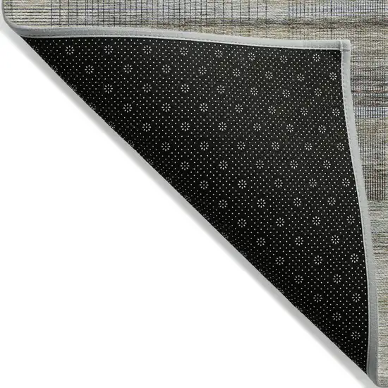 Khaki Tan And Beige Striped Washable Indoor Outdoor Area Rug Photo 4