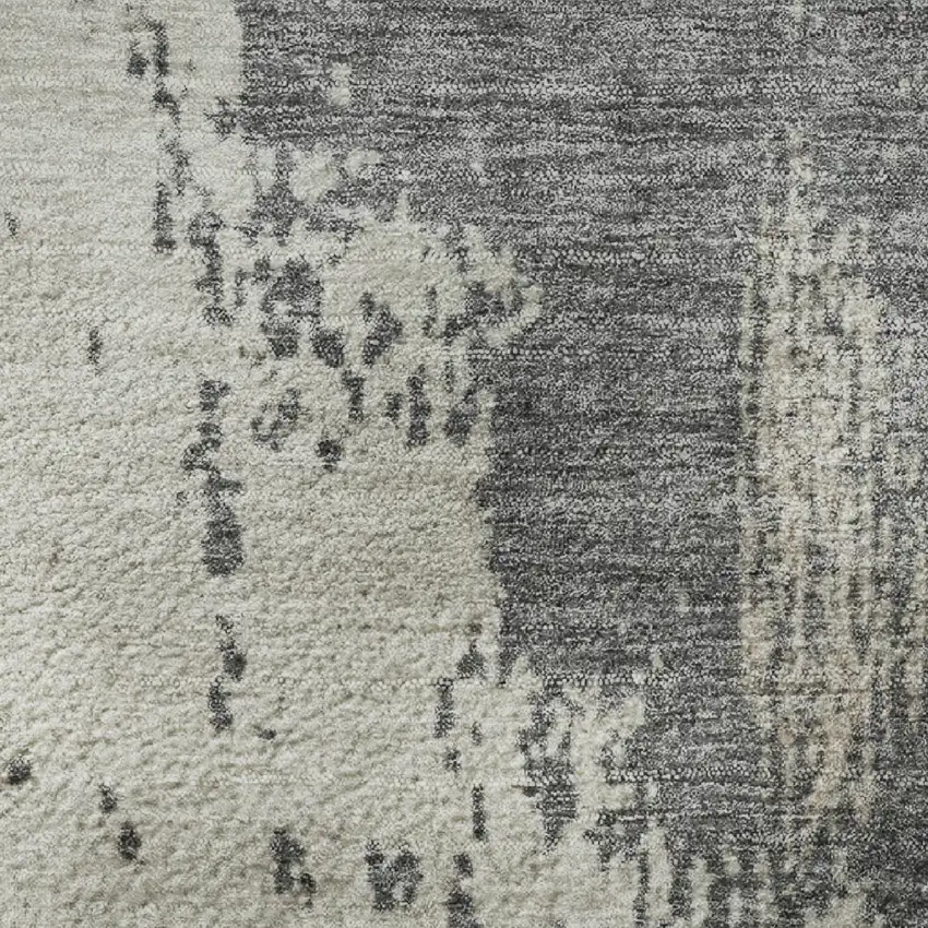 Khaki Taupe And Copper Abstract Washable Area Rug With UV Protection Photo 2