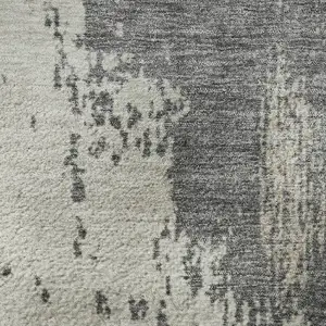 Photo of Khaki Taupe And Copper Abstract Washable Area Rug With UV Protection