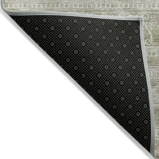 Khaki Taupe And Ivory Southwestern Washable Indoor Outdoor Area Rug Photo 2