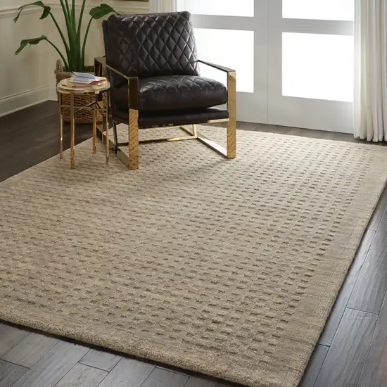 Latte Wool Area Rug Photo 7