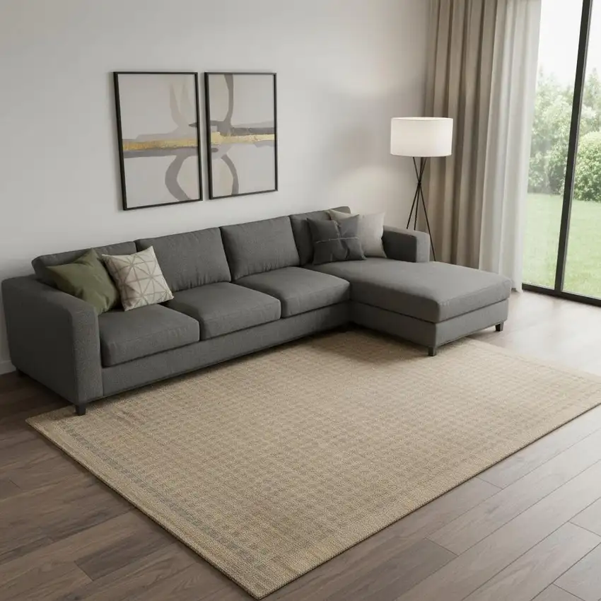 Latte Wool Area Rug Photo 1