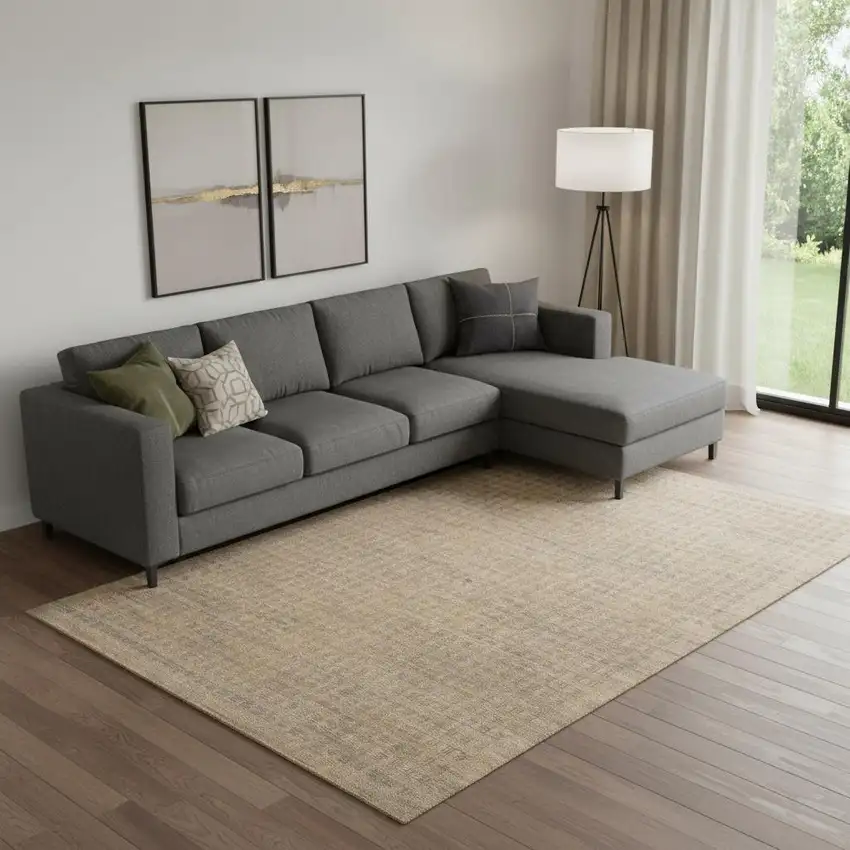 Latte Wool Area Rug Photo 1