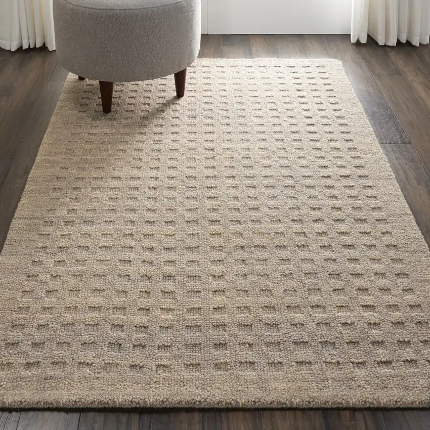 Latte Wool Area Rug Photo 5
