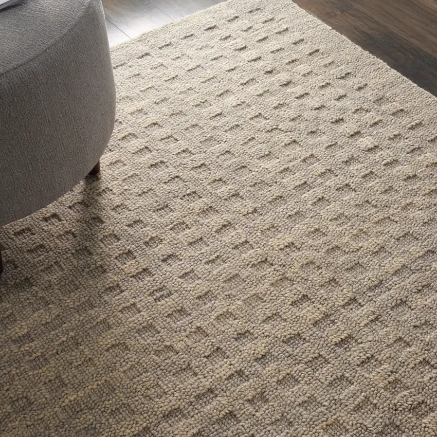 Latte Wool Area Rug Photo 6