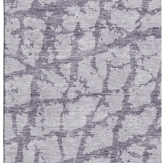 Lavender And Beige Abstract Washable Area Rug With UV Protection Photo 3