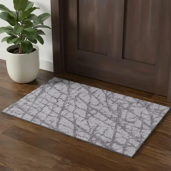 Lavender And Beige Abstract Washable Area Rug With UV Protection Photo 1