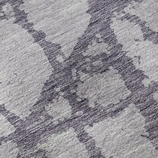 Lavender And Beige Abstract Washable Area Rug With UV Protection Photo 9