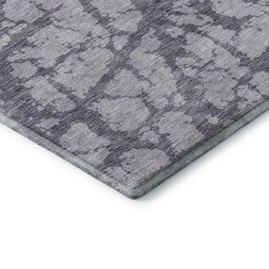 Lavender And Beige Abstract Washable Area Rug With UV Protection Photo 7