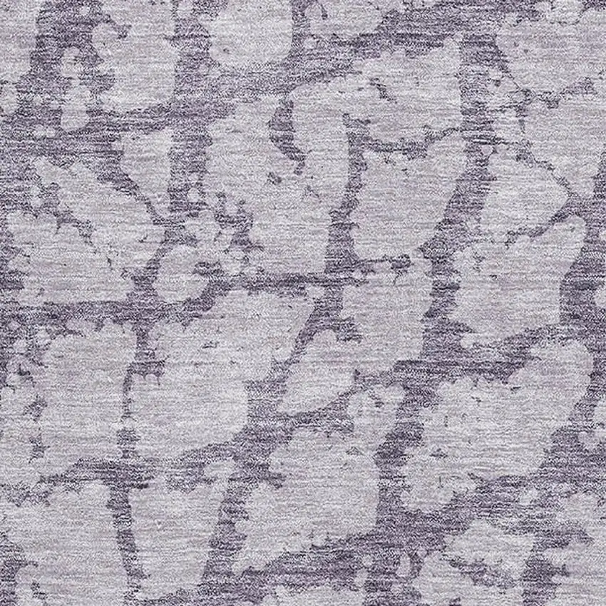 Lavender And Beige Abstract Washable Area Rug With UV Protection Photo 2