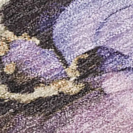 Lavender And Beige Abstract Washable Indoor Outdoor Area Rug Photo 1