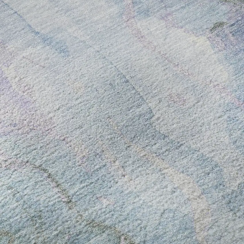 Lavender And Blue Abstract Washable Area Rug With UV Protection Photo 9