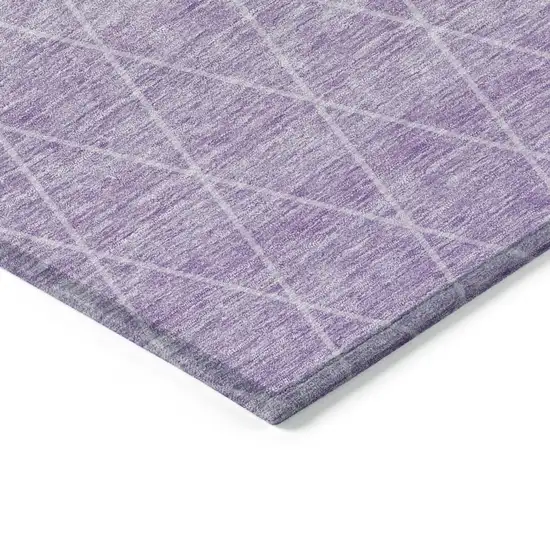 Lavender And Gray Geometric Washable Indoor Outdoor Area Rug Photo 5