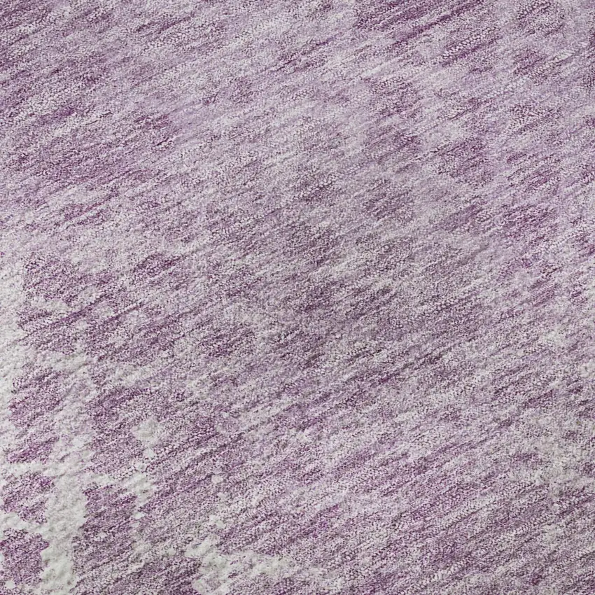 Lavender And Ivory Abstract Geometric Washable Area Rug With UV Protection Photo 7