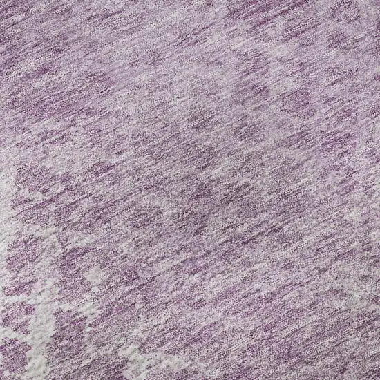 Lavender And Ivory Abstract Geometric Washable Area Rug With UV Protection Photo 7
