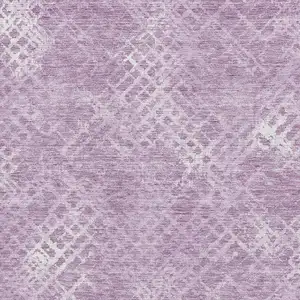 Photo of Lavender And Ivory Abstract Geometric Washable Area Rug With UV Protection