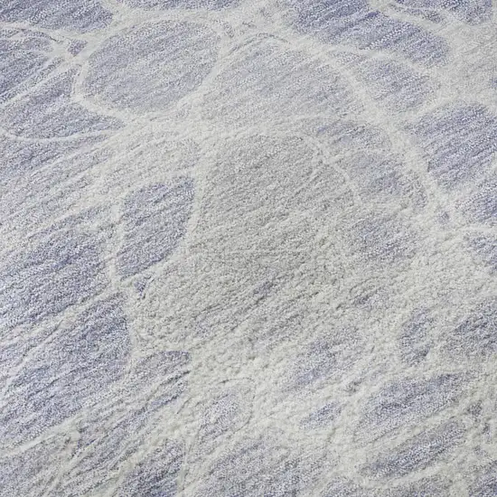 Lavender And Ivory Abstract Washable Area Rug With UV Protection Photo 9