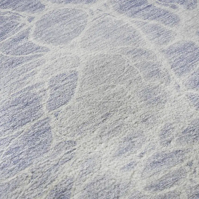 Lavender And Ivory Abstract Washable Area Rug With UV Protection Photo 9