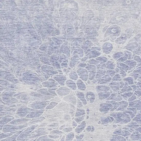 Lavender And Ivory Abstract Washable Area Rug With UV Protection Photo 3