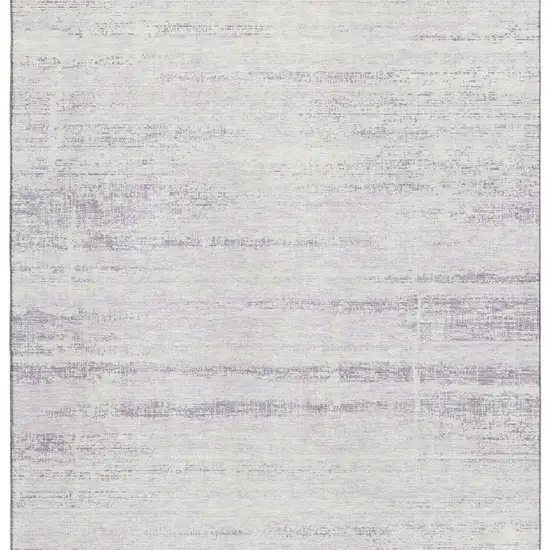 Lavender And Ivory Abstract Washable Area Rug With UV Protection Photo 3