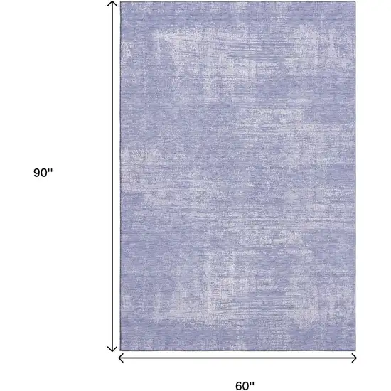 Lavender And Ivory Abstract Washable Area Rug With UV Protection Photo 3