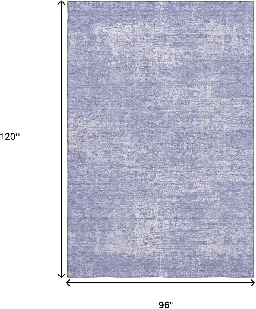 Lavender And Ivory Abstract Washable Area Rug With UV Protection Photo 3