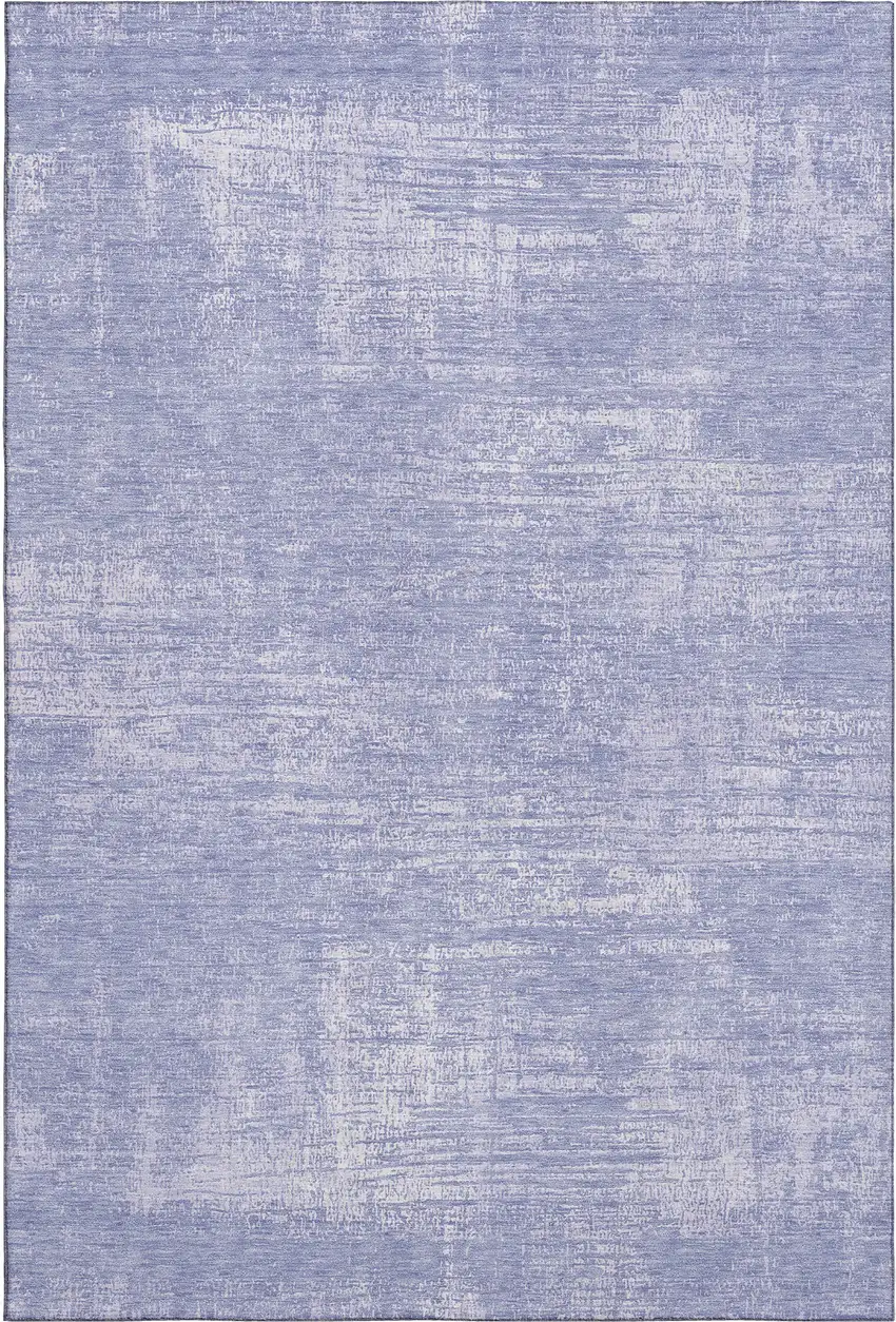 Lavender And Ivory Abstract Washable Area Rug With UV Protection Photo 1