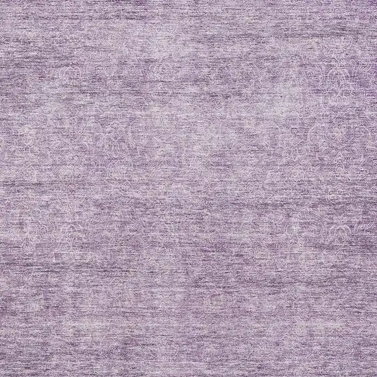 Lavender And Ivory Abstract Washable Area Rug With UV Protection Photo 2