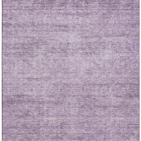 Lavender And Ivory Abstract Washable Area Rug With UV Protection Photo 3