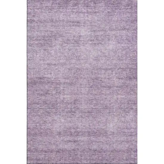 Lavender And Ivory Abstract Washable Area Rug With UV Protection Photo 1