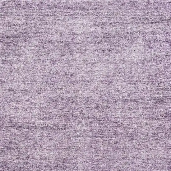 Lavender And Ivory Abstract Washable Area Rug With UV Protection Photo 2