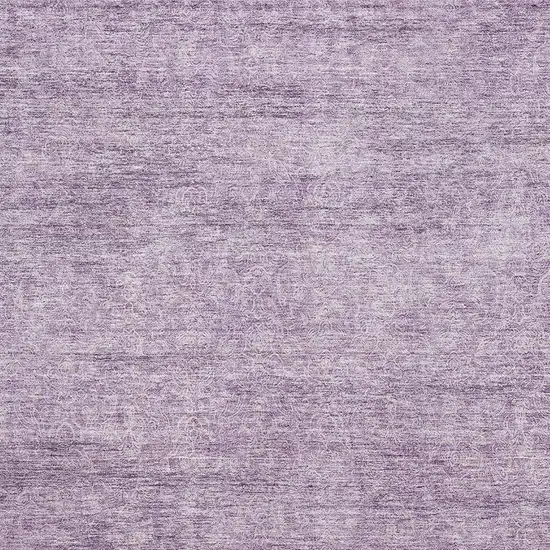Lavender And Ivory Abstract Washable Area Rug With UV Protection Photo 2