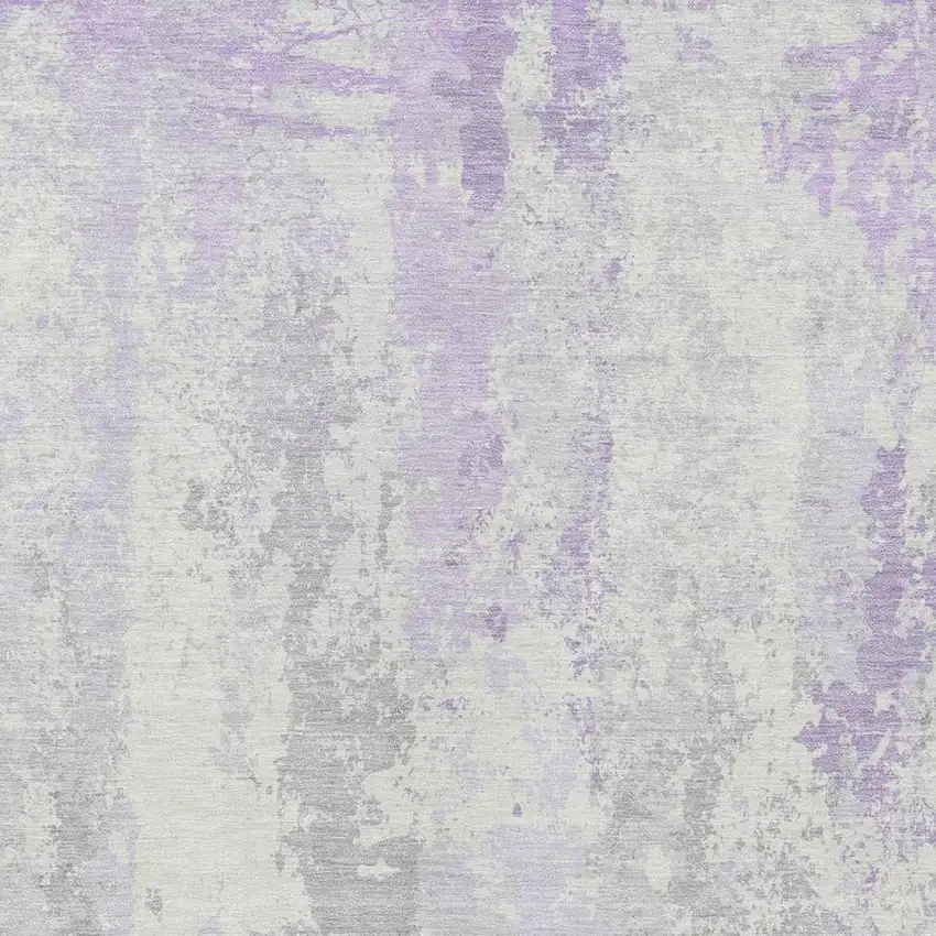 Lavender And Ivory Abstract Washable Indoor Outdoor Area Rug Photo 3