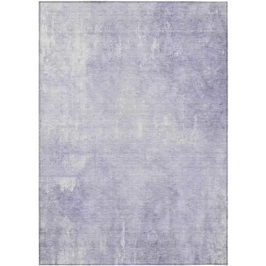 Lavender And Ivory Abstract Washable Indoor Outdoor Area Rug Photo 3