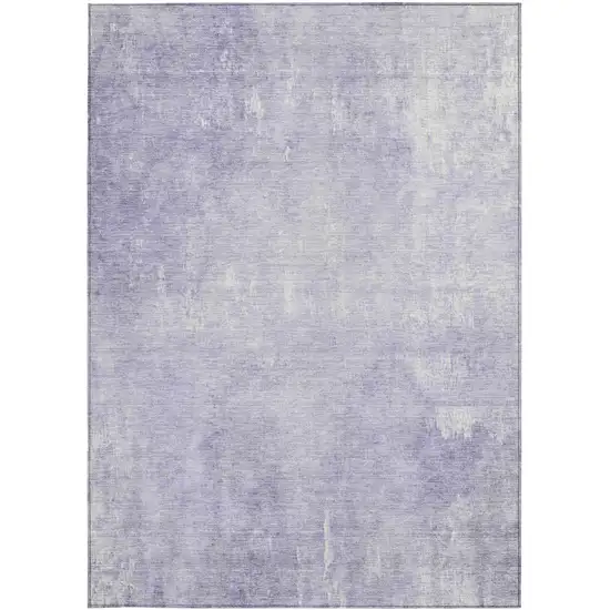 Lavender And Ivory Abstract Washable Indoor Outdoor Area Rug Photo 1