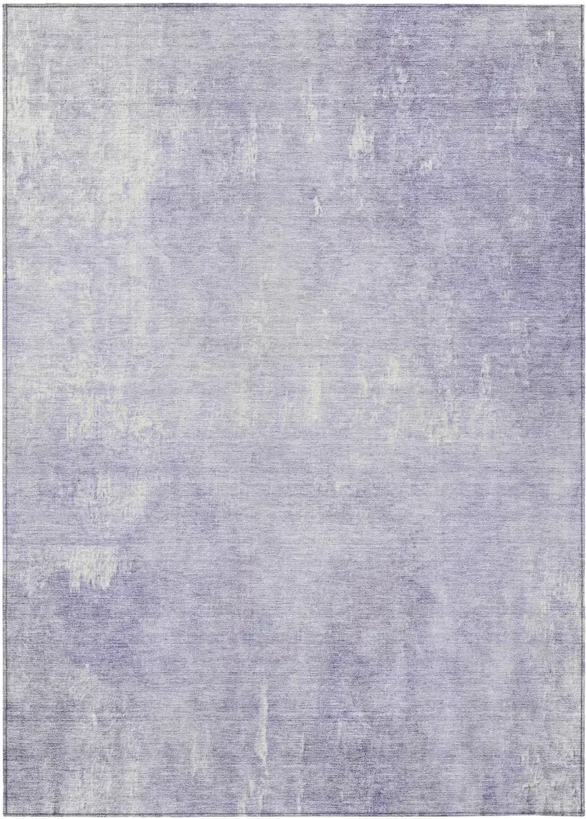 Lavender And Ivory Abstract Washable Indoor Outdoor Area Rug Photo 8