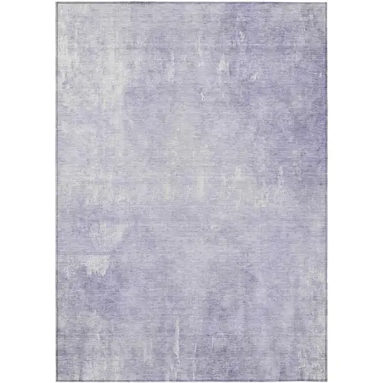 Lavender And Ivory Abstract Washable Indoor Outdoor Area Rug Photo 8