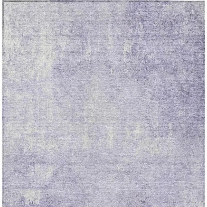 Lavender And Ivory Abstract Washable Indoor Outdoor Area Rug Photo 4