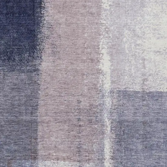 Lavender And Ivory Abstract Washable Indoor Outdoor Area Rug Photo 3