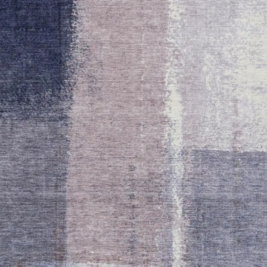 Lavender And Ivory Abstract Washable Indoor Outdoor Area Rug Photo 3