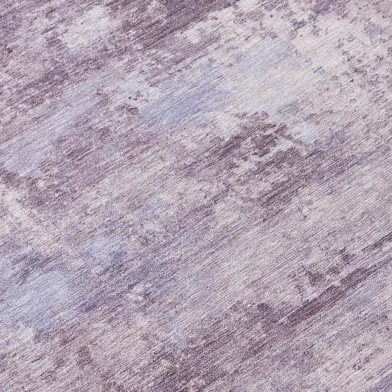 Lavender And Ivory Abstract Washable Indoor Outdoor Area Rug Photo 1