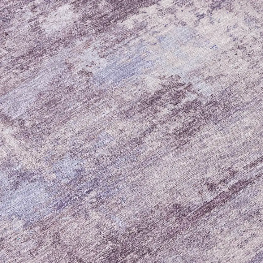 Lavender And Ivory Abstract Washable Indoor Outdoor Area Rug Photo 1