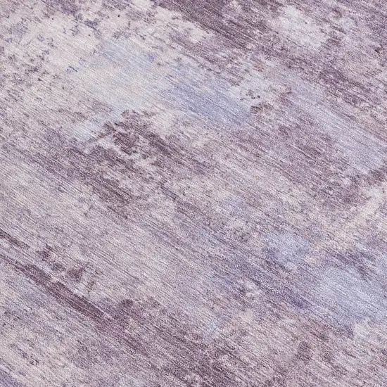 Lavender And Ivory Abstract Washable Indoor Outdoor Area Rug Photo 2