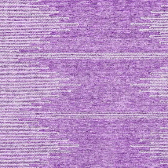 Lavender And Ivory Abstract Washable Indoor Outdoor Area Rug Photo 5