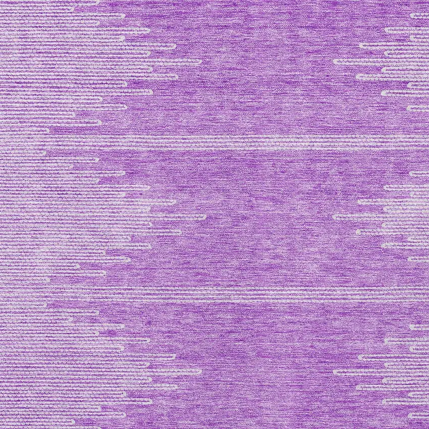 Lavender And Ivory Abstract Washable Indoor Outdoor Area Rug Photo 5