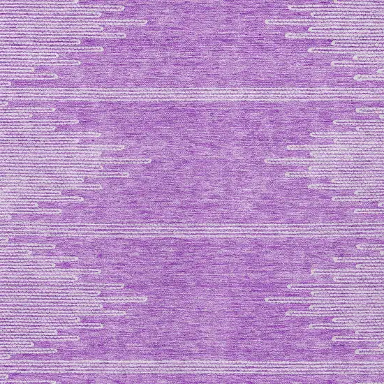 Lavender And Ivory Abstract Washable Indoor Outdoor Area Rug Photo 6