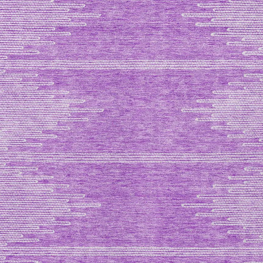 Lavender And Ivory Abstract Washable Indoor Outdoor Area Rug Photo 6