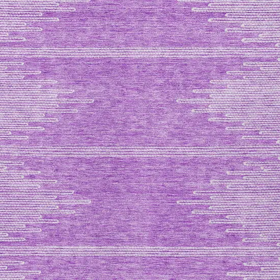 Lavender And Ivory Abstract Washable Indoor Outdoor Area Rug Photo 6