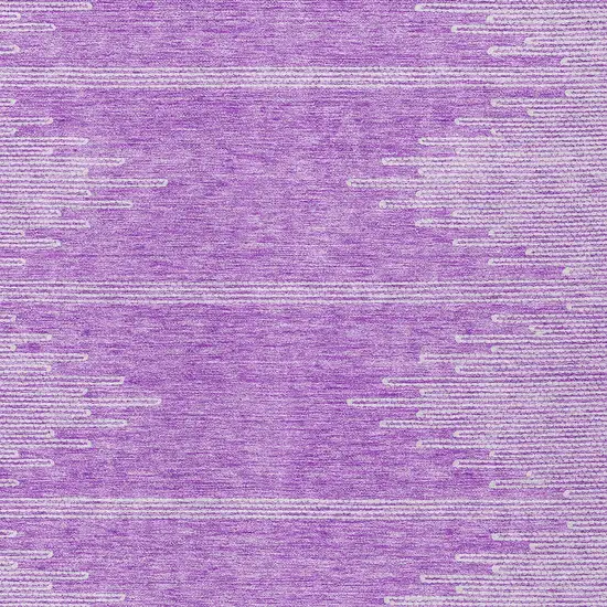 Lavender And Ivory Abstract Washable Indoor Outdoor Area Rug Photo 6