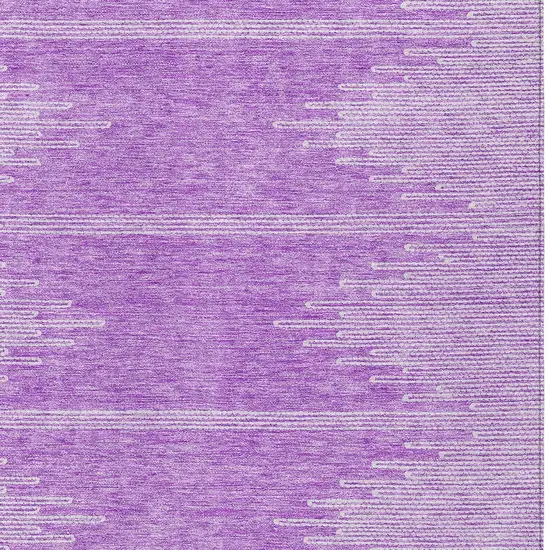 Lavender And Ivory Abstract Washable Indoor Outdoor Area Rug Photo 6